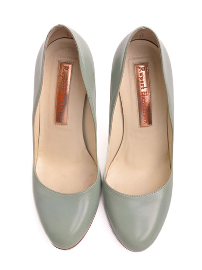 Average Rupert Sanderson Blue Leather Stiletto Shoe Size 35