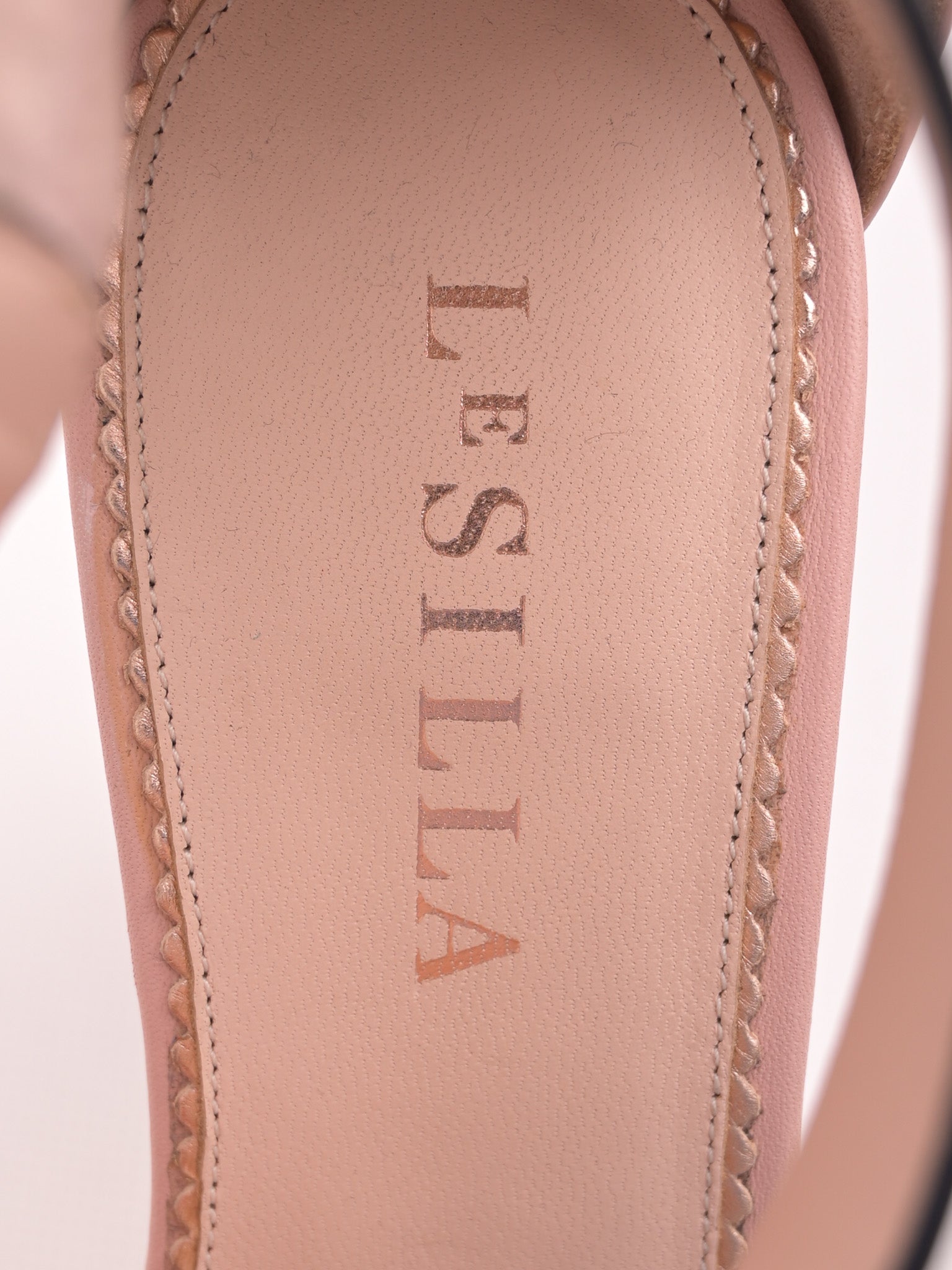 Good Lesilla Pink Leather High-Heeled Shoes Size 37