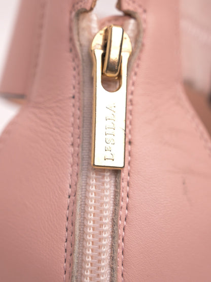 Good Lesilla Pink Leather High-Heeled Shoes Size 37
