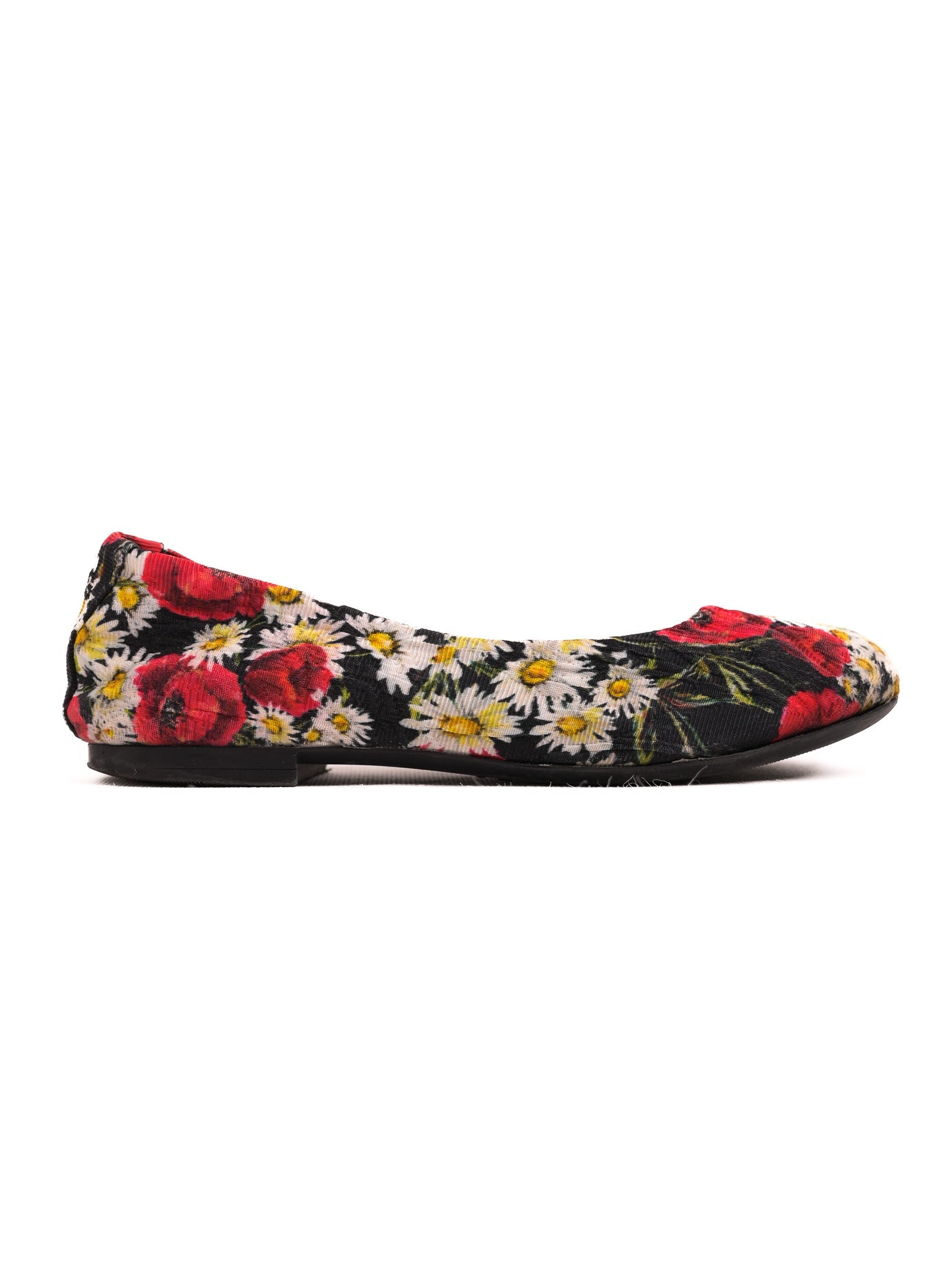 Good Dolce Gabbana Floral Ballet Flats Black Size 31.5 for Kids