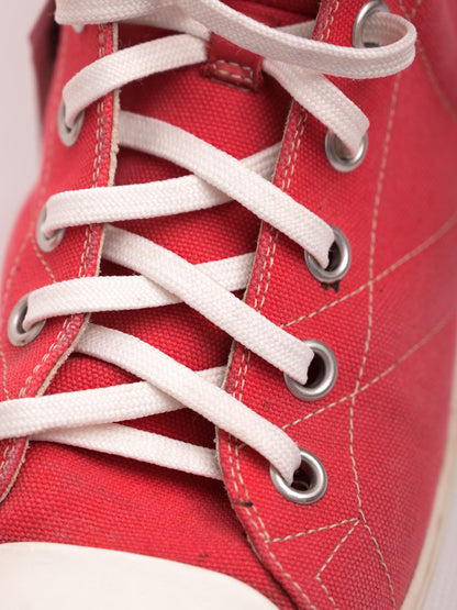 Good Louis Vuitton Red High-Top Sneakers Mens Size 41.5 Textile