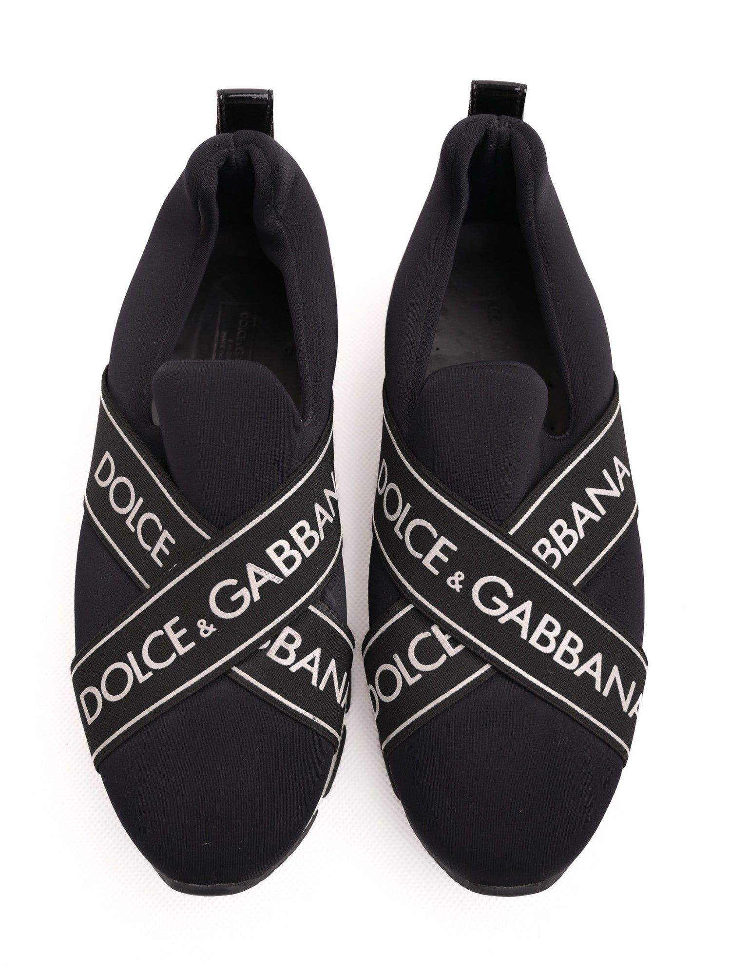 Excellent Dolce &amp; Gabbana Blue Fabric Slip-On Sneakers Size 36