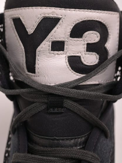 Good Condition Yohji Yamamoto Y-3 Black High-Top Sneakers Size 39