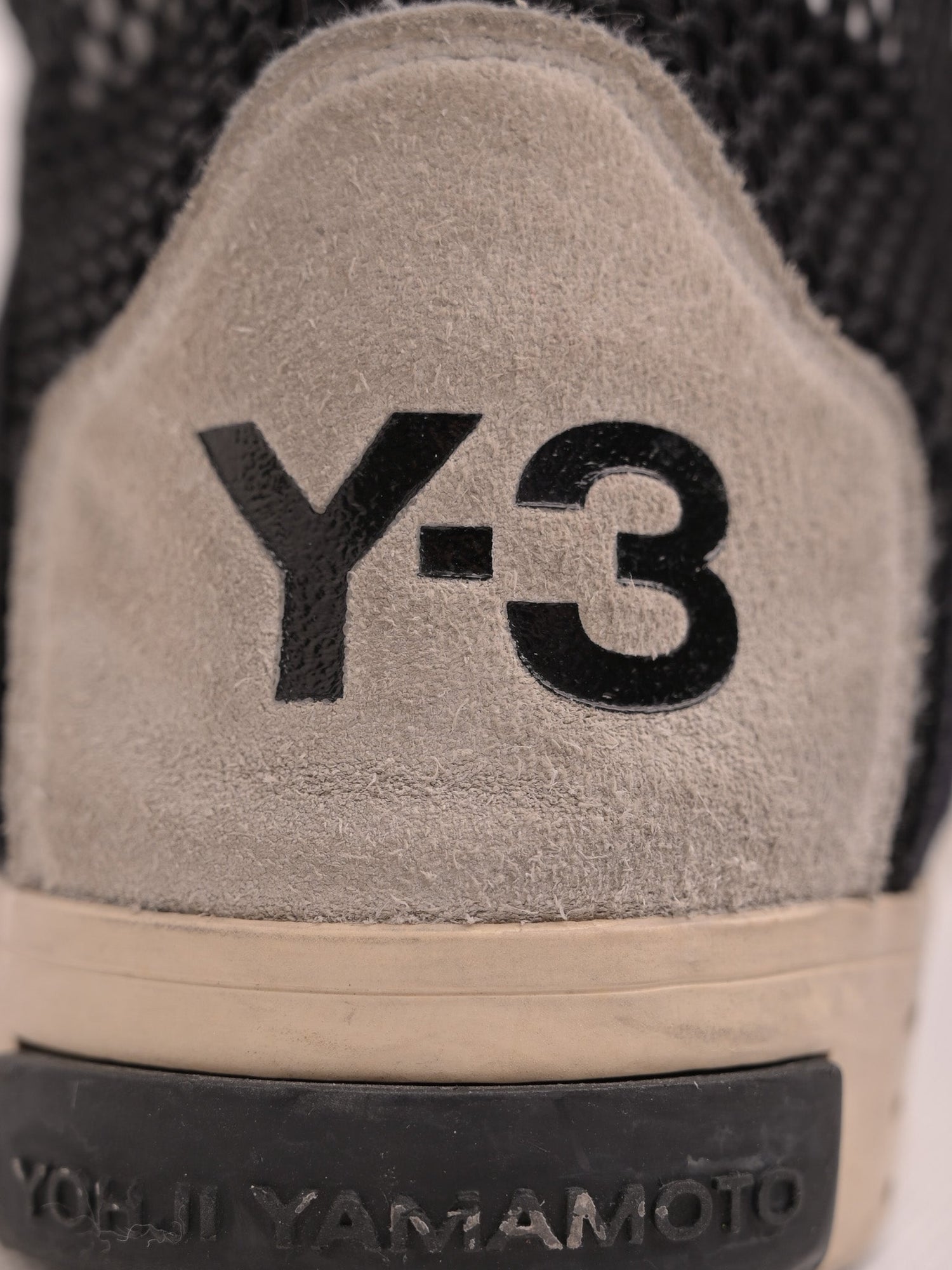 Good Condition Yohji Yamamoto Y-3 Black High-Top Sneakers Size 39