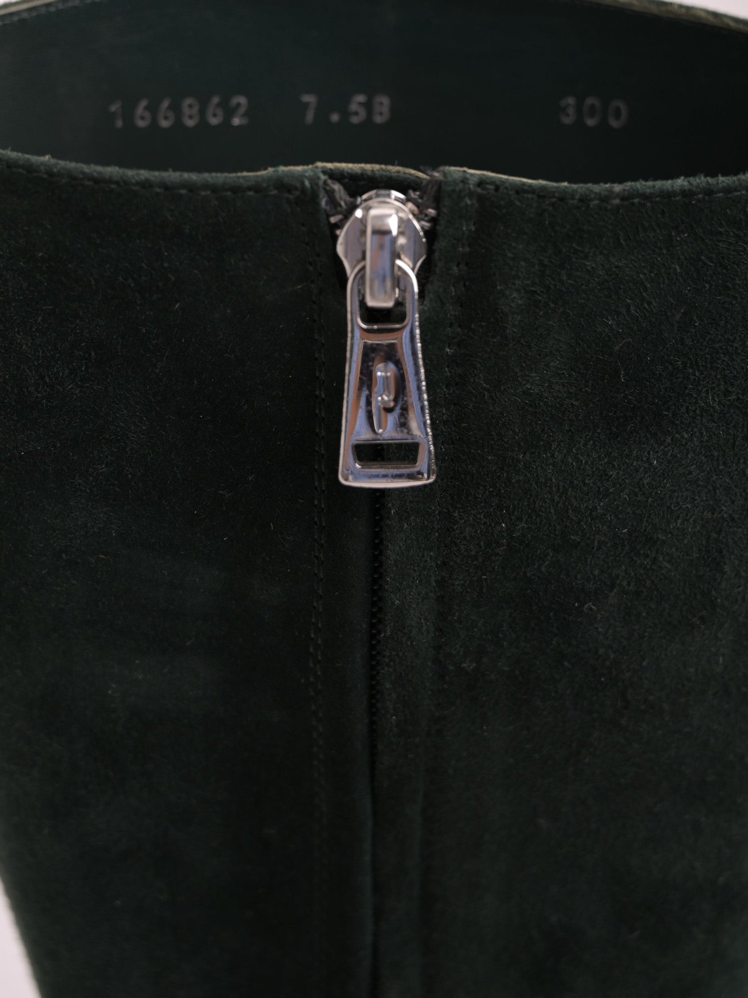 Excellent Ralph Lauren Green Artificial Suede Knee-High Wedge Boots 38.5