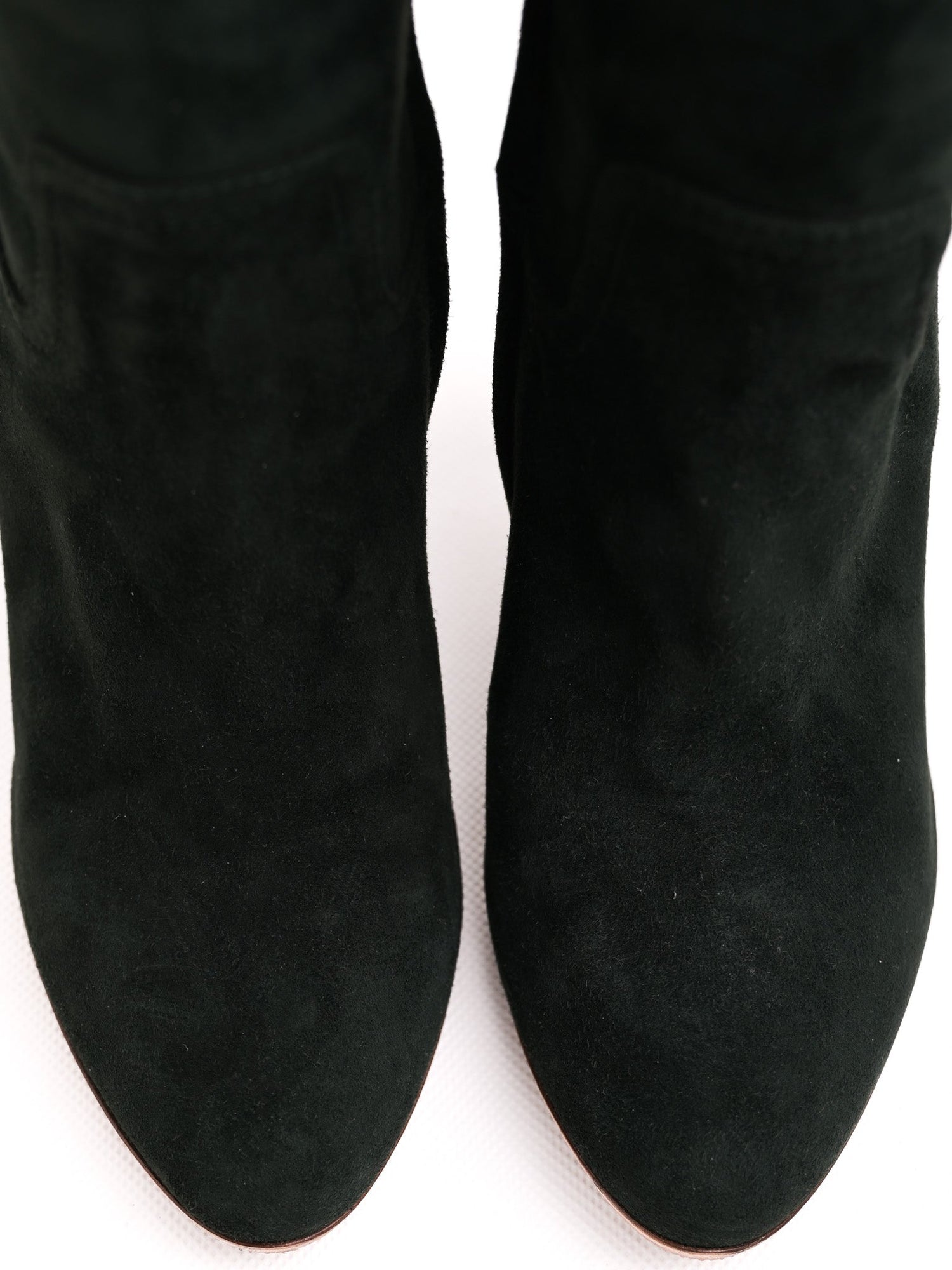 Excellent Ralph Lauren Green Artificial Suede Knee-High Wedge Boots 38.5