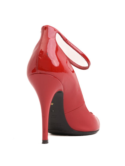 Excellent Ralph Lauren Red High-Heeled Shoes with Ankle Strap