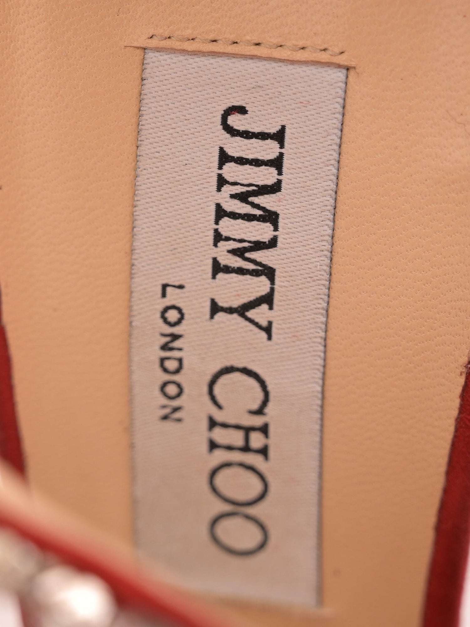 NEW Jimmy Choo Red Genuine Suede High-Heeled Shoes Size 37.5