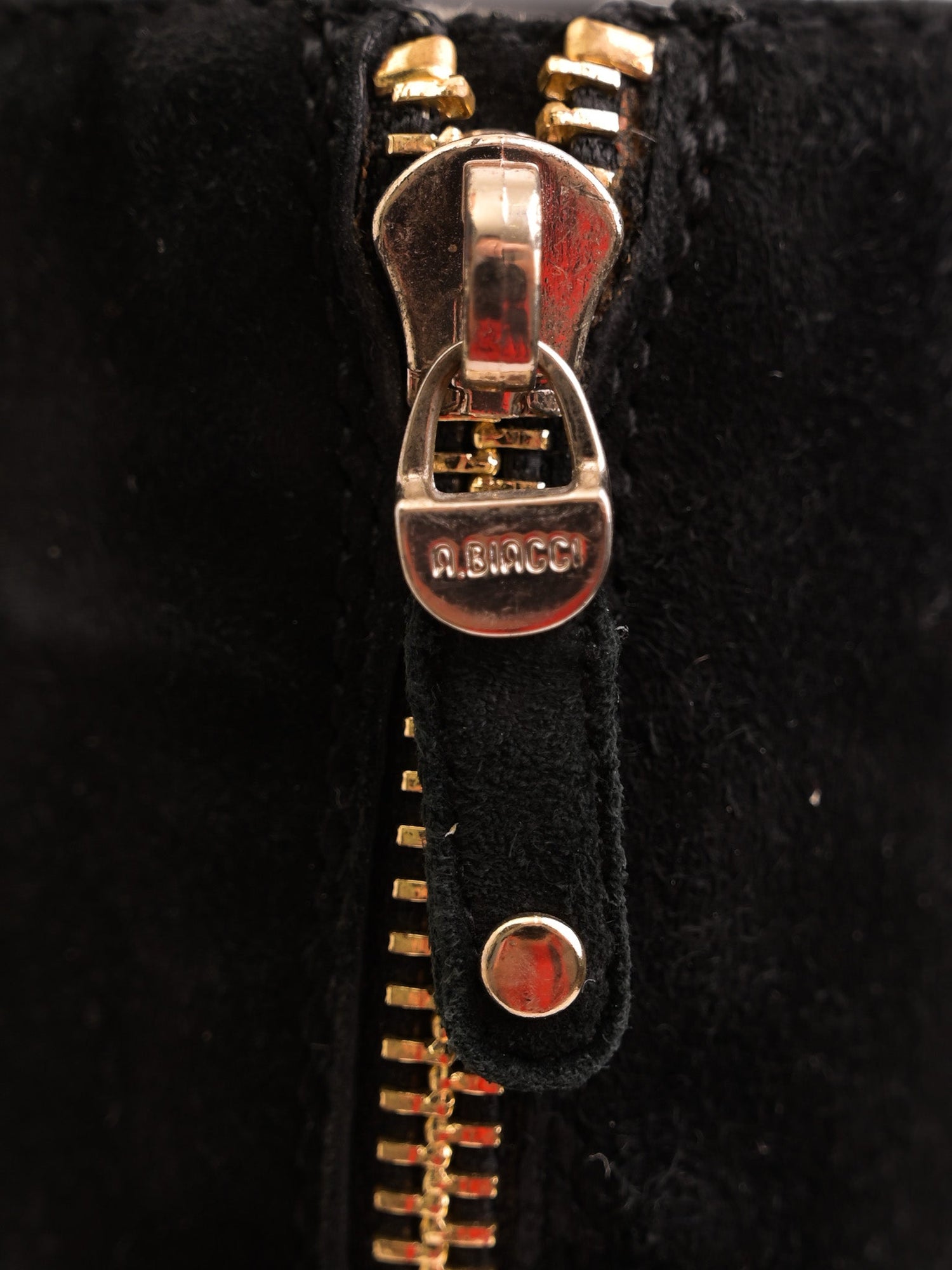 Good Antonio Biacci Black Genuine Suede Knee-High Stiletto Boots Size 36