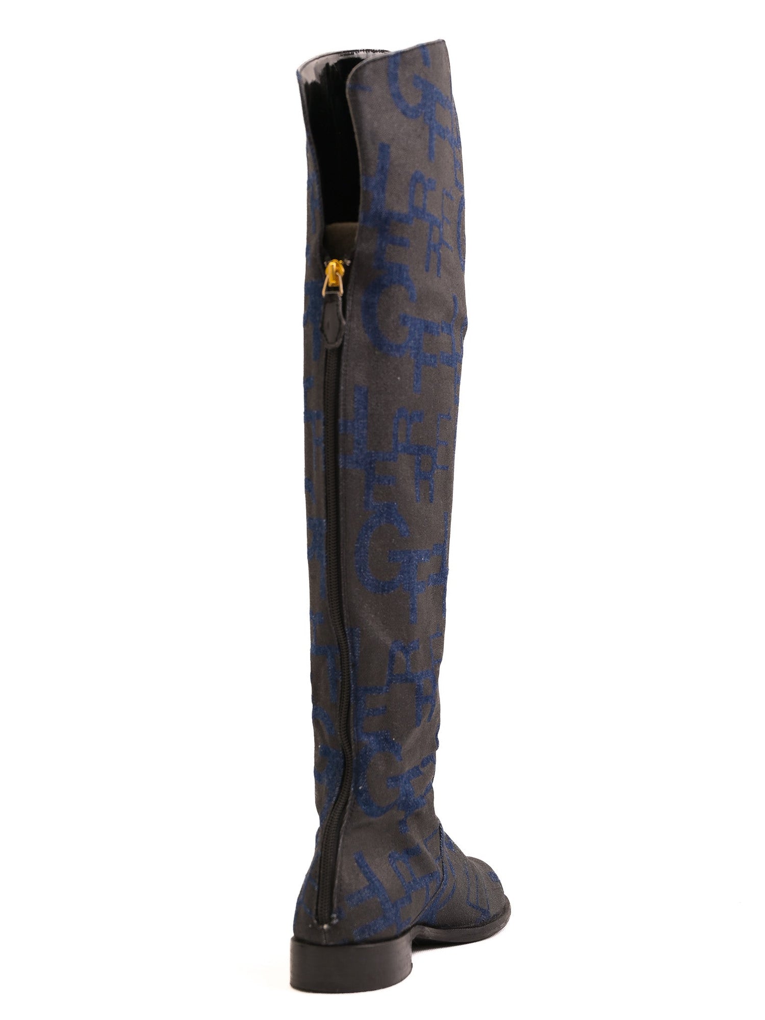 Excellent Gianfranco Ferrè Blue Over-the-Knee Boots with Unique Design