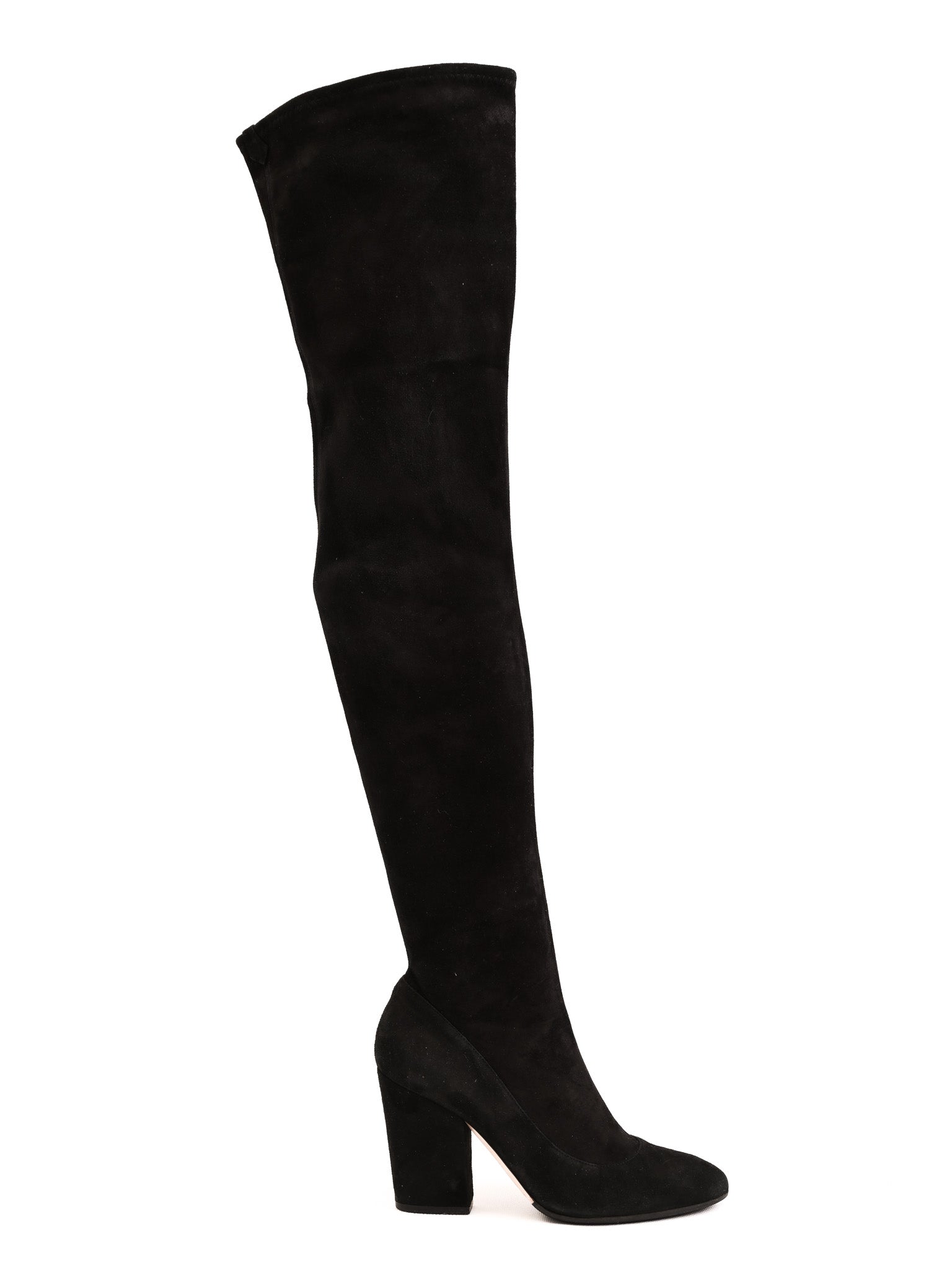 Good Sergio Rossi Black Genuine Suede Over-the-Knee Boots Size 37