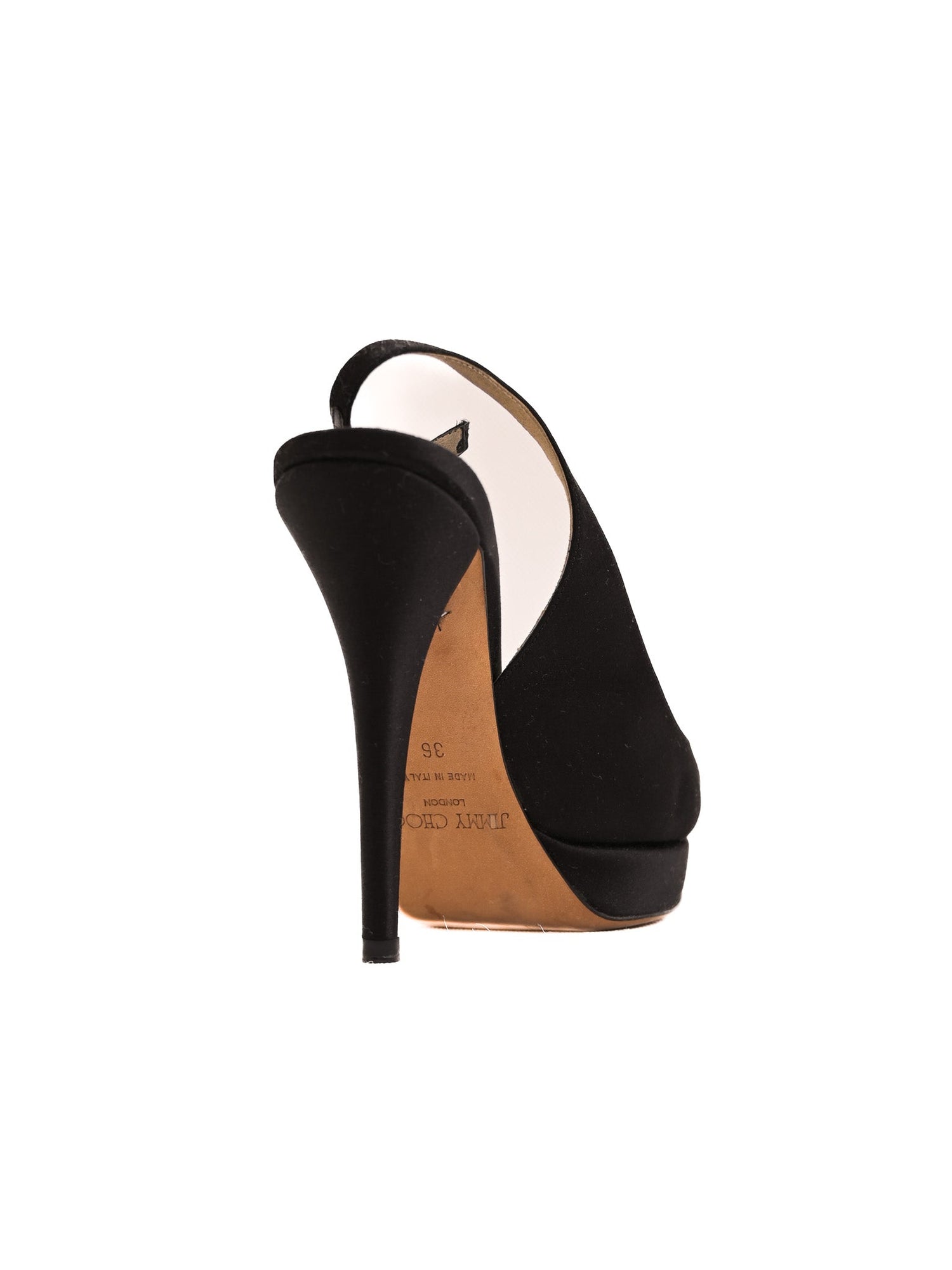 Jimmy Choo Black High-Heeled Platform Open Toe Shoes