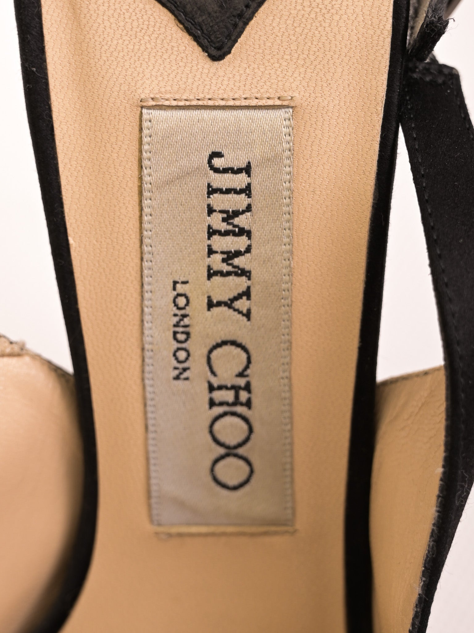 Jimmy Choo Black High-Heeled Platform Open Toe Shoes