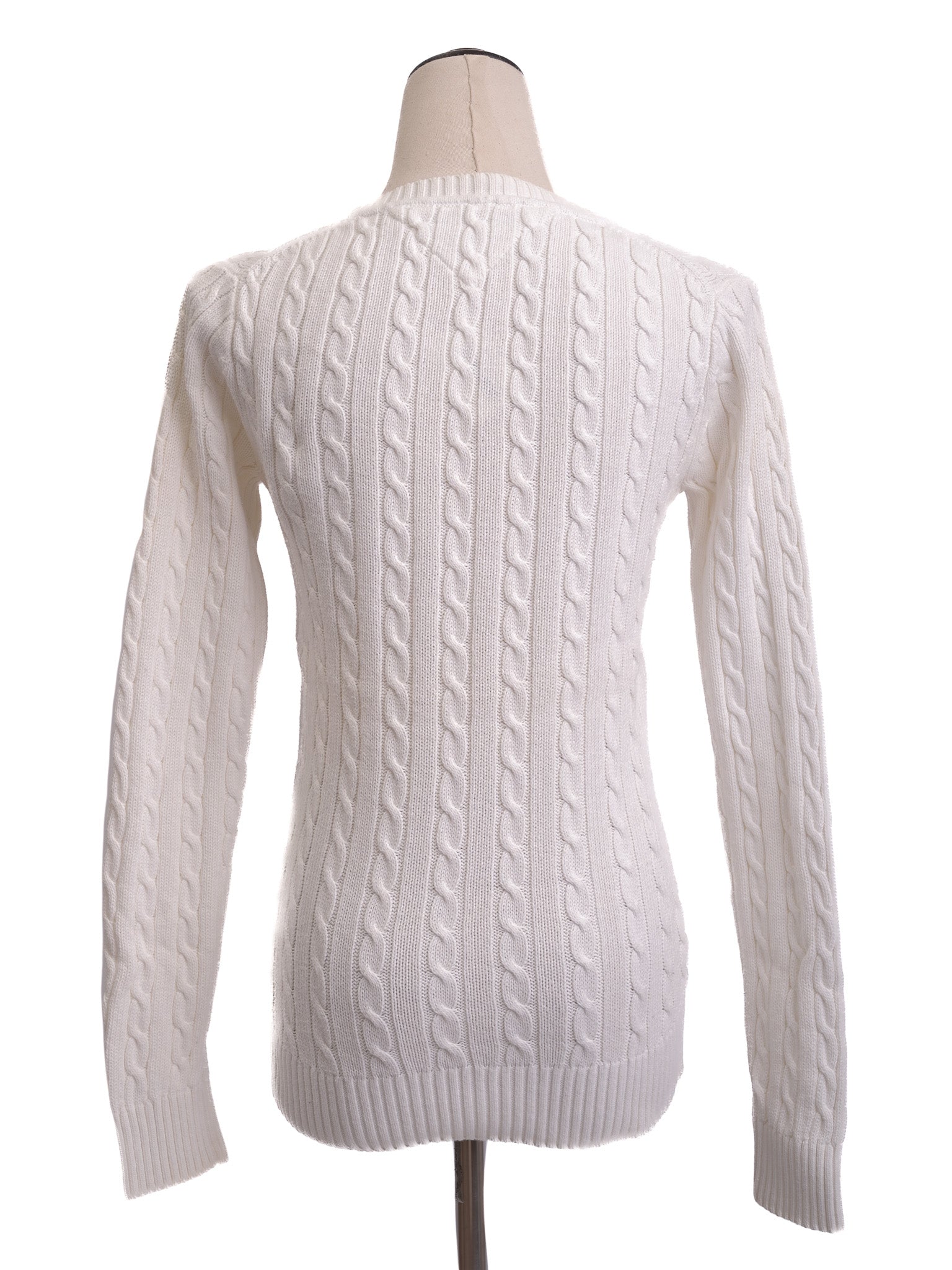 Excellent Tommy Hilfiger White Cable Knit Sweater Size S