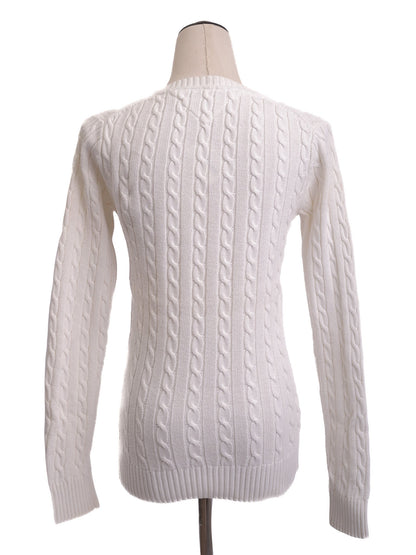 Excellent Tommy Hilfiger White Cable Knit Sweater Size S