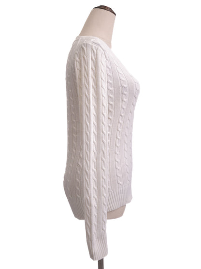 Excellent Tommy Hilfiger White Cable Knit Sweater Size S