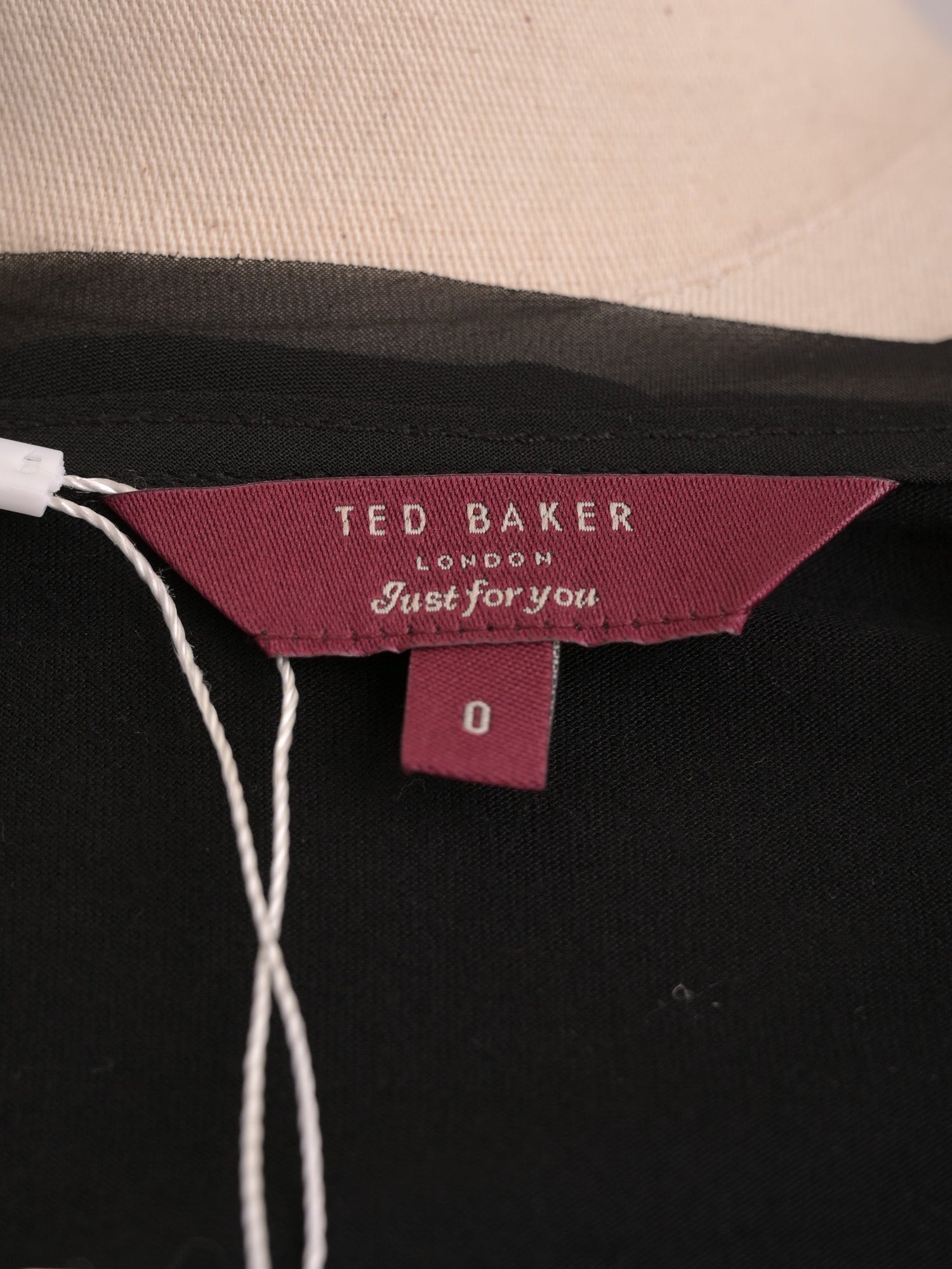 Excellent Ted Baker Black Ruffled Sleeveless Top Size S