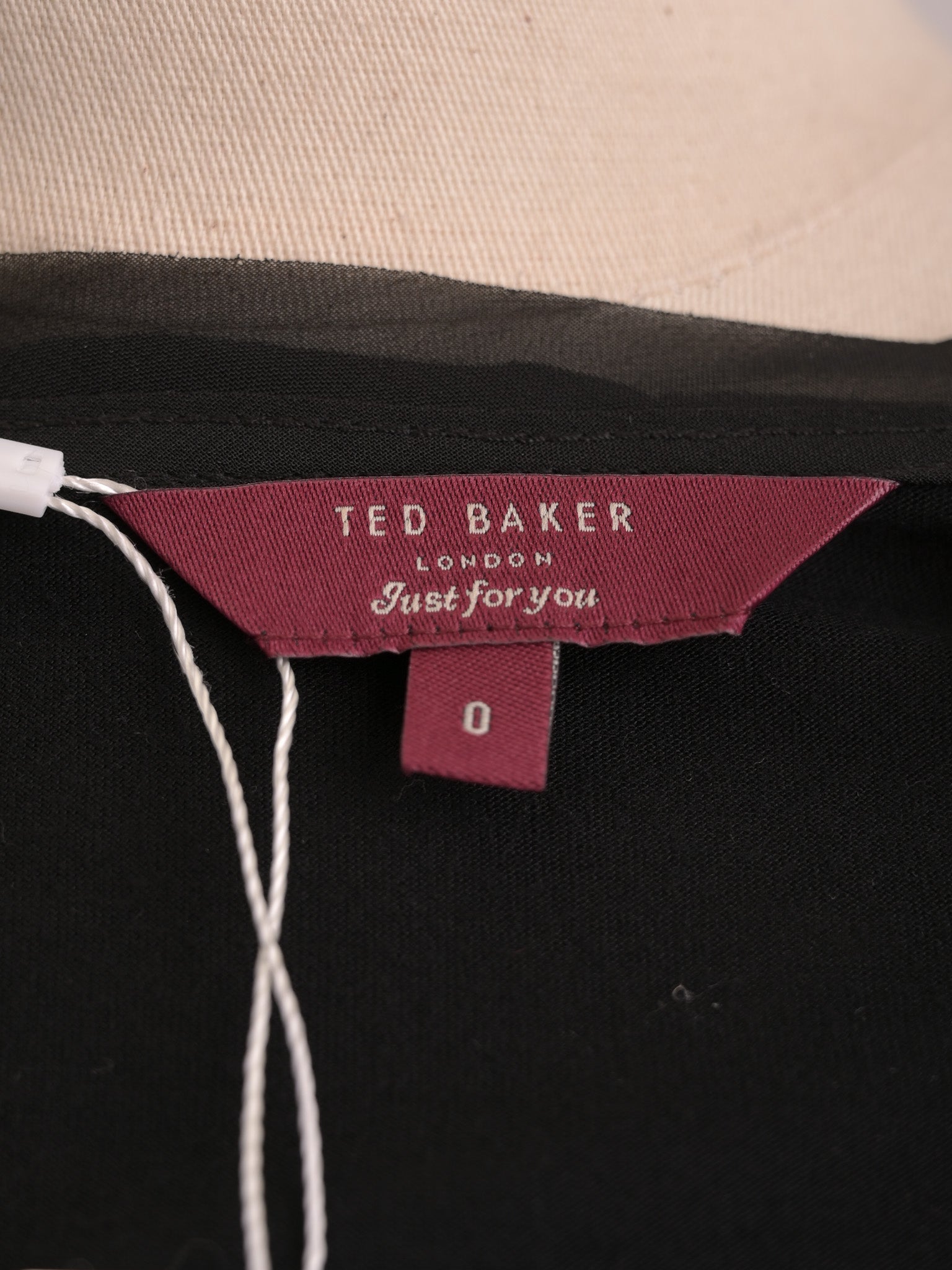 Excellent Ted Baker Black Ruffled Sleeveless Top Size S