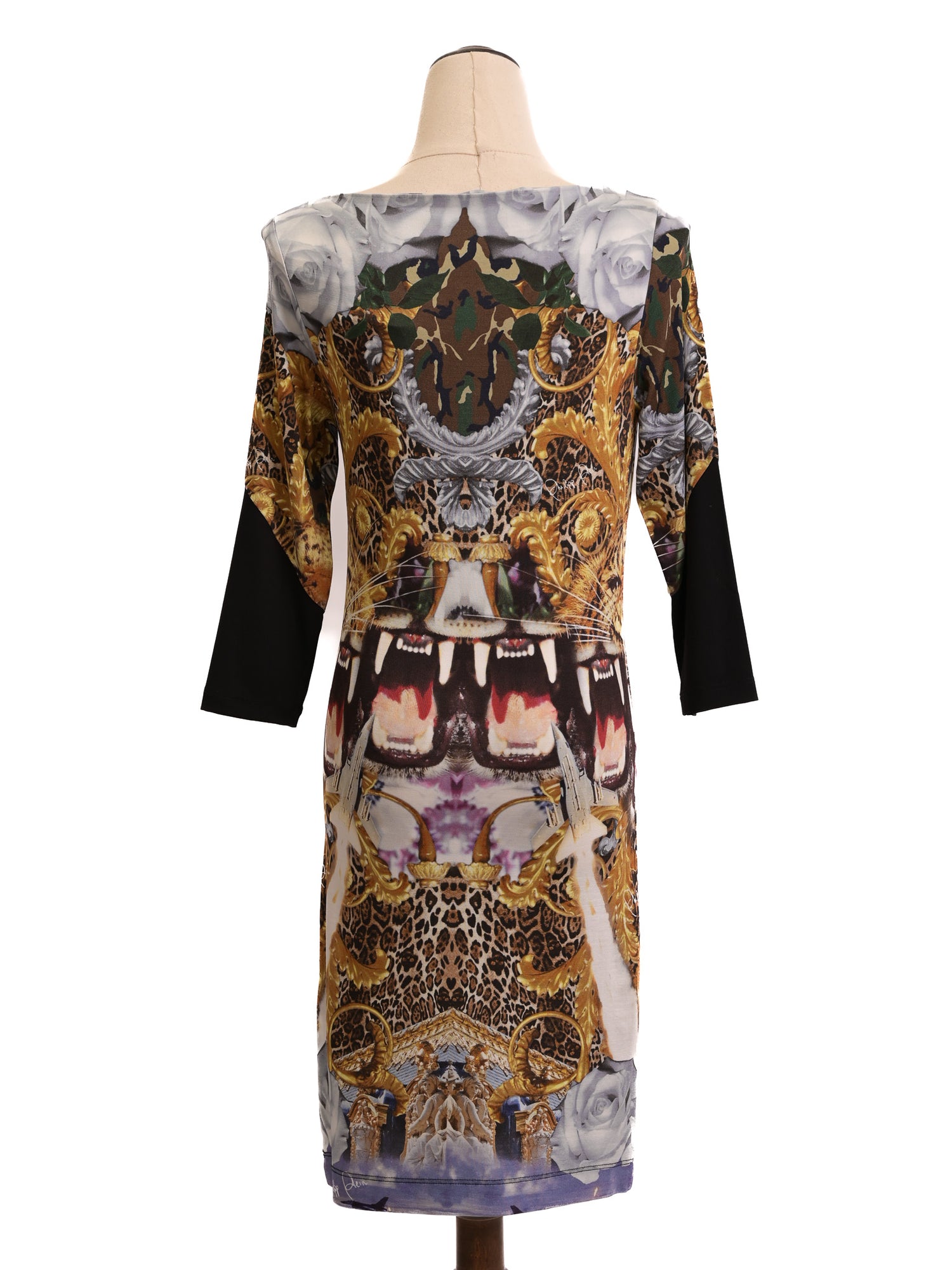 Excellent Phillipp Plein WomenÕs Dress S Combined Viscose Big Cat Print