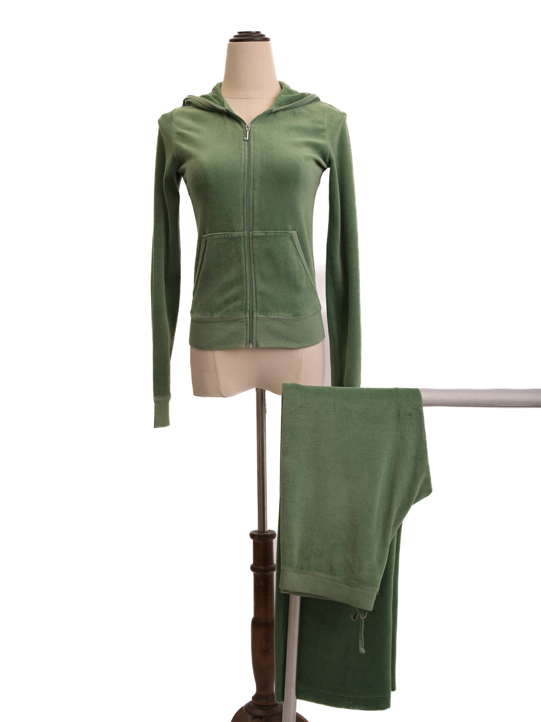 Excellent Juicy Couture Green Velour Tracksuit Size S for Women