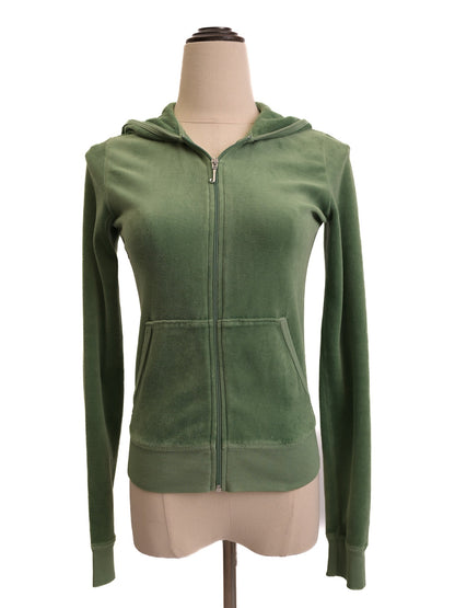 Excellent Juicy Couture Green Velour Tracksuit Size S for Women
