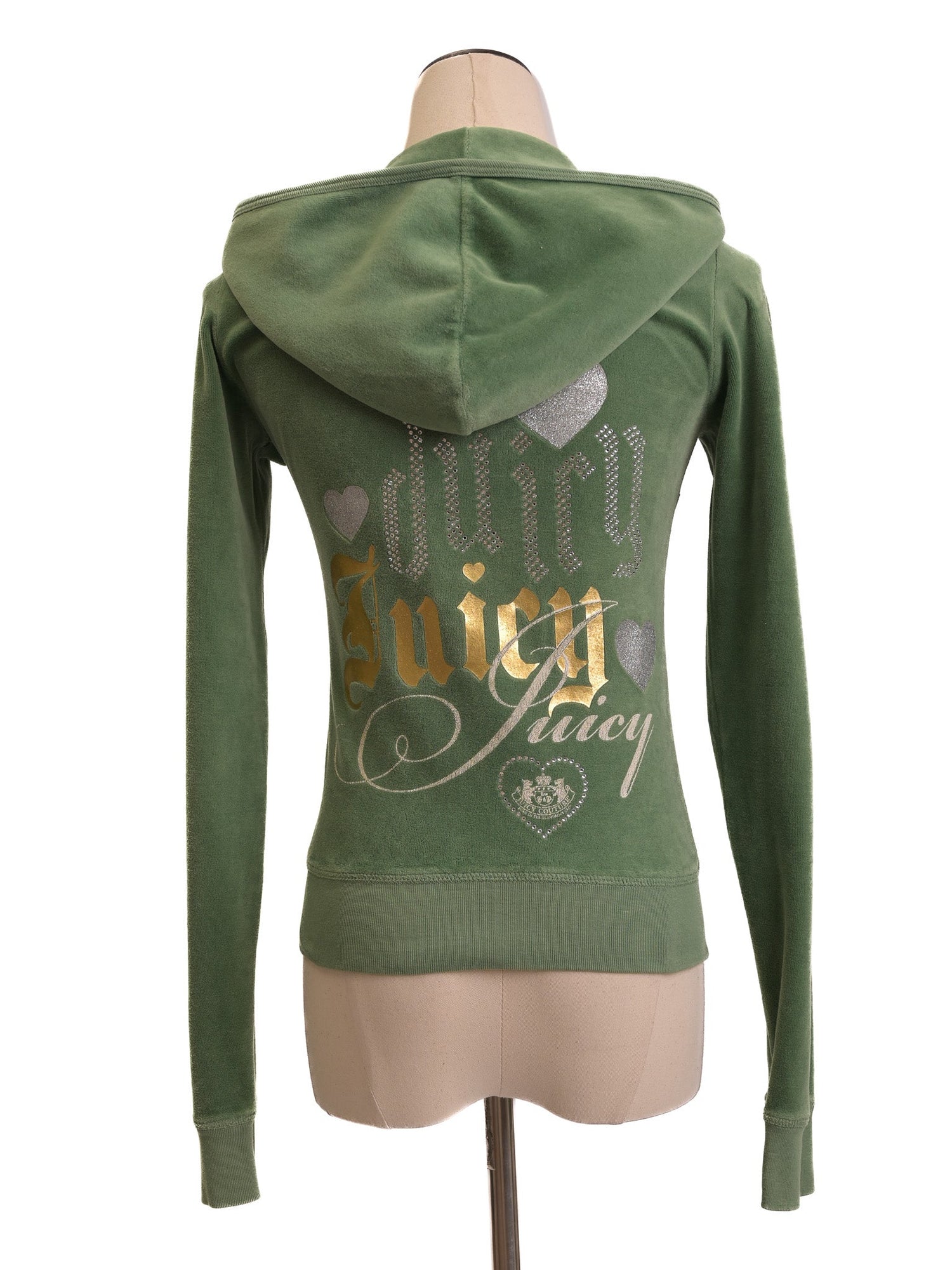 Excellent Juicy Couture Green Velour Tracksuit Size S for Women