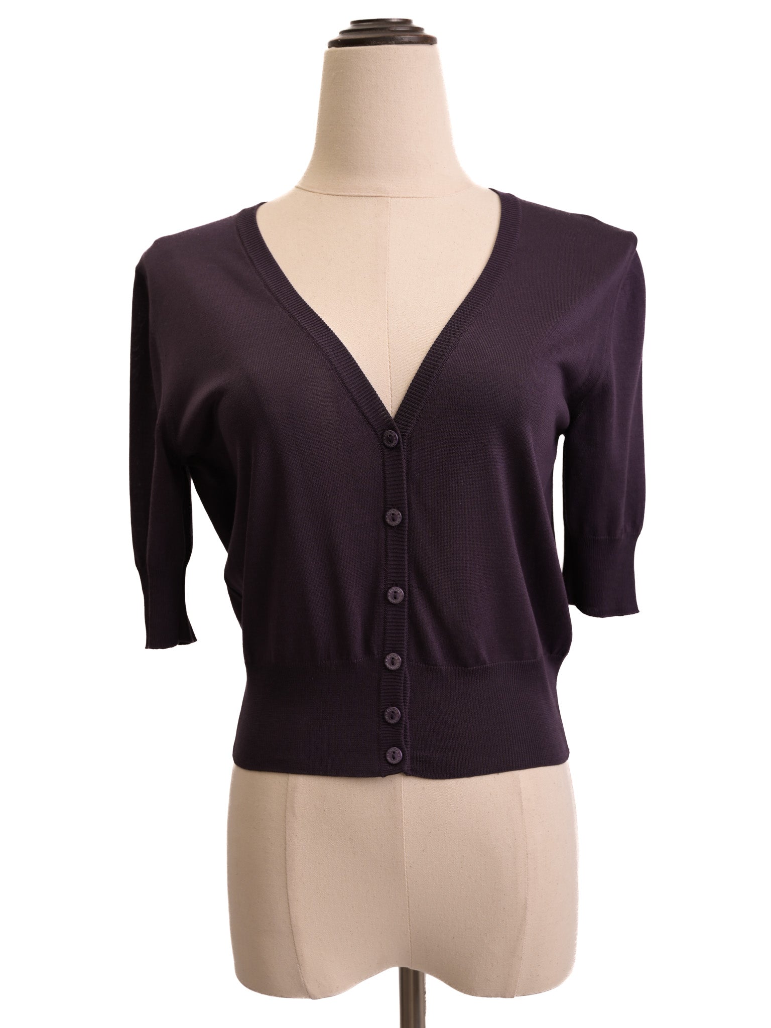 Excellent Dolce Gabbana Purple Silk Cardigan XXS Women