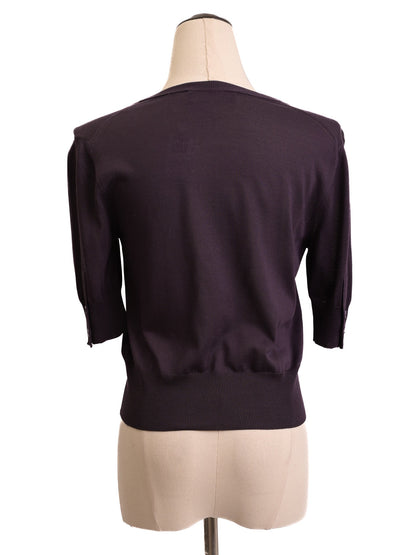 Excellent Dolce Gabbana Purple Silk Cardigan XXS Women