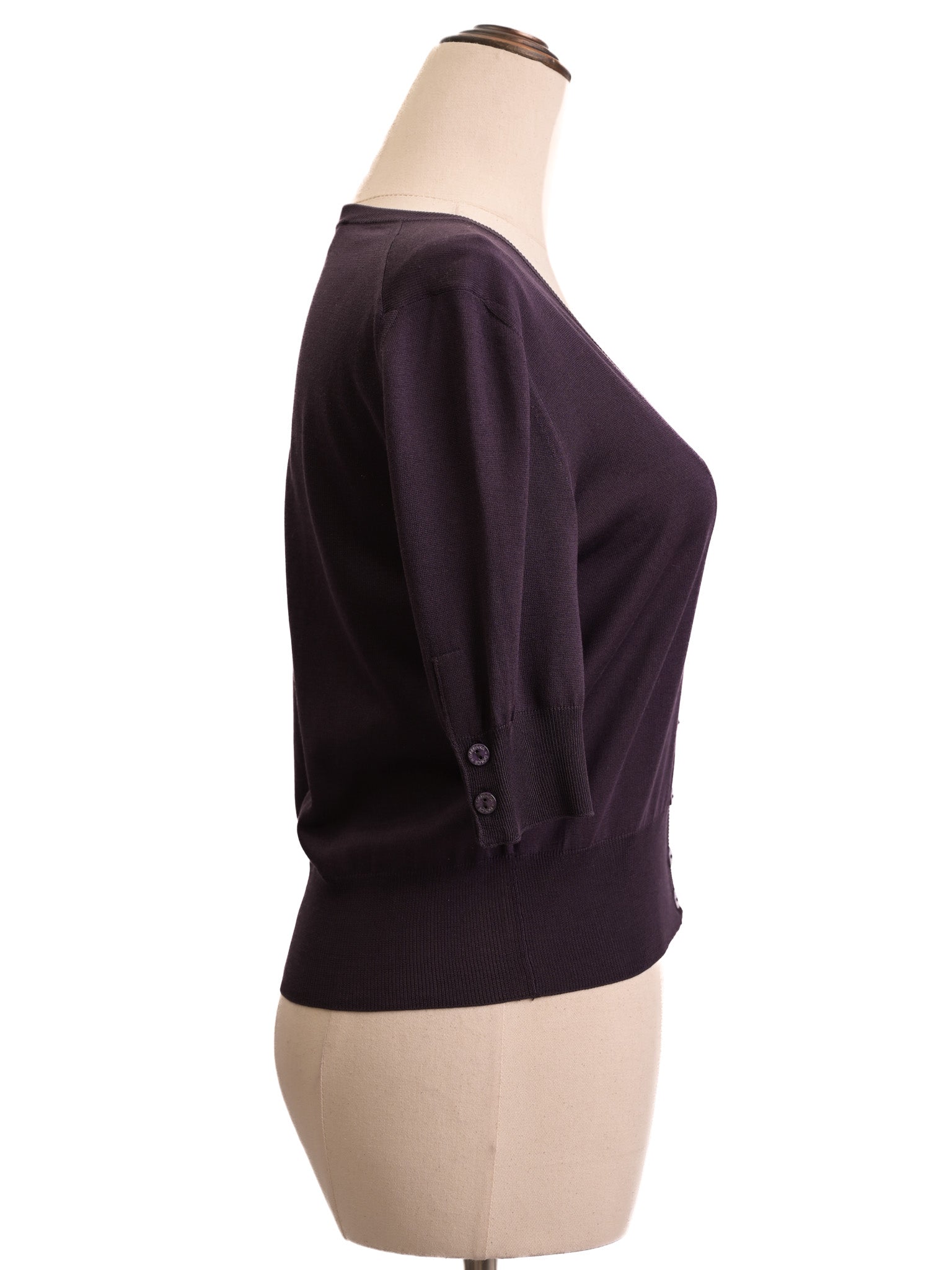 Excellent Dolce Gabbana Purple Silk Cardigan XXS Women