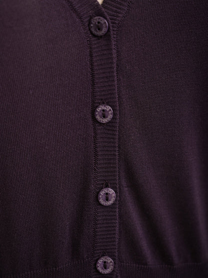 Excellent Dolce Gabbana Purple Silk Cardigan XXS Women