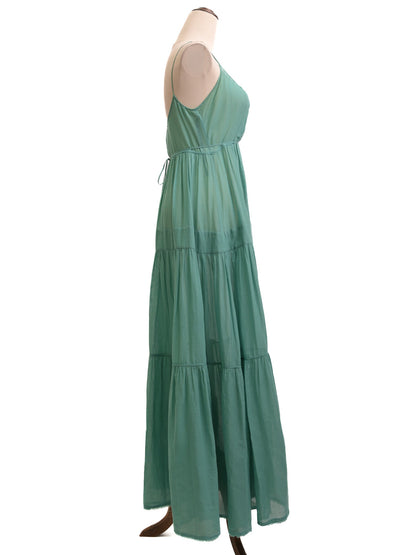 Excellent Antonio Marras Blue Maxi Dress Size M Cotton Sleeveless