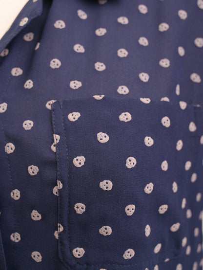 Excellent Jean-Paul Gaultier Blue Polka Dot Dress Size M
