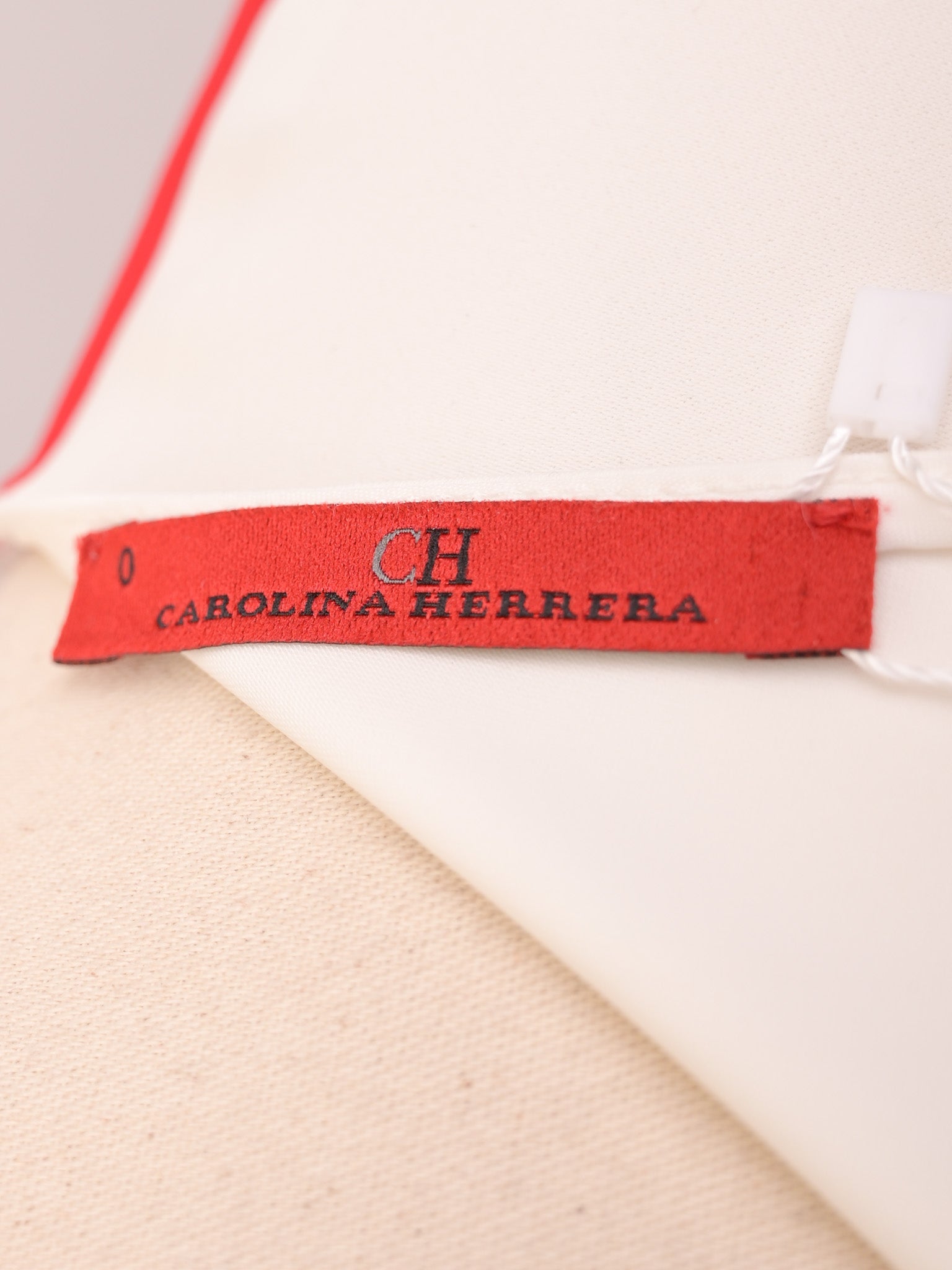 EXCELLENT Carolina Herrera Red &amp; White Sleeveless Blouse Size S