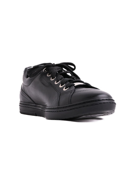 Perfect Jimmy Choo Black Leather Sneakers Size 42 with Star Details