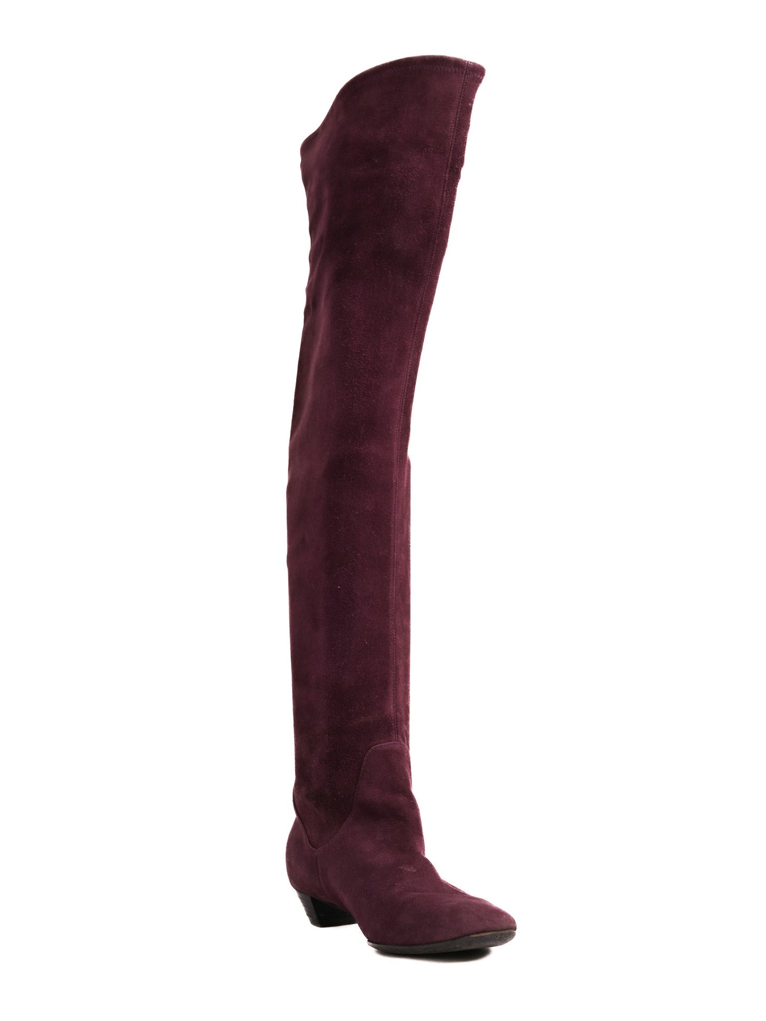 Excellent Sergio Rossi Purple Leather Over-the-Knee Boots Size 35