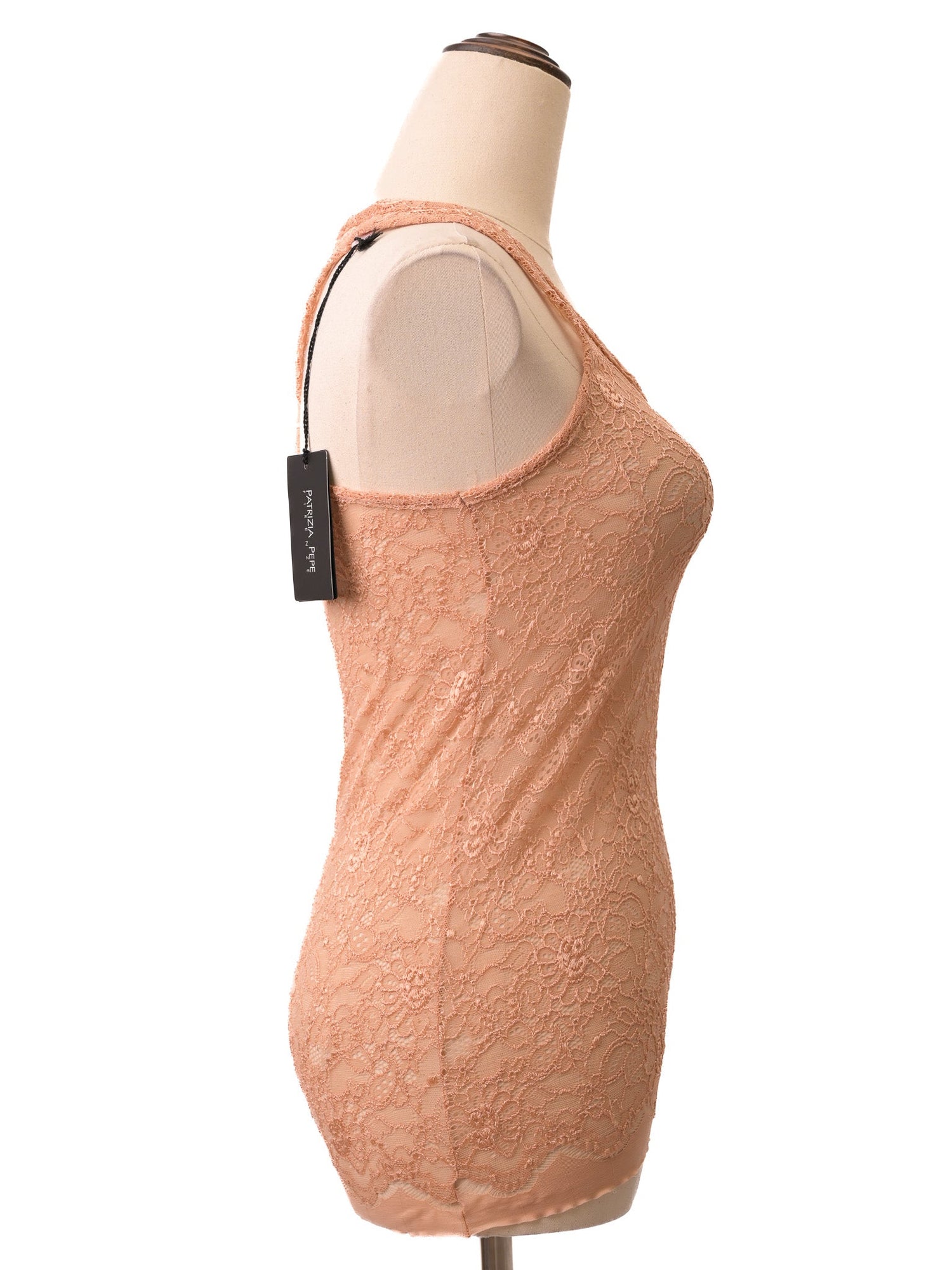 NEW Patrizia Pepe Pink Lace Tank Top Floral Design Size XXS