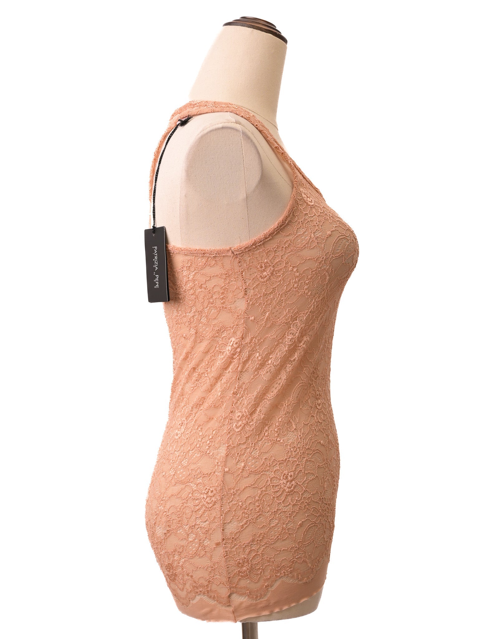 NEW Patrizia Pepe Pink Lace Tank Top Floral Design Size XXS