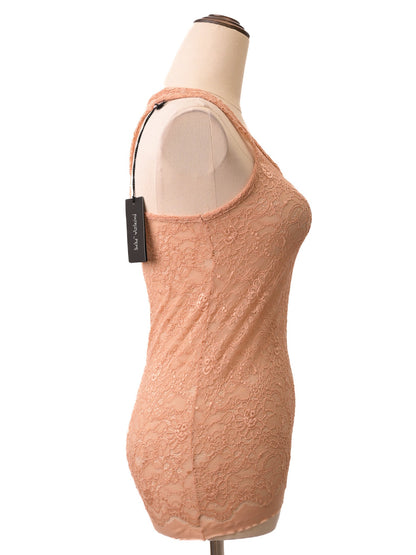 NEW Patrizia Pepe Pink Lace Tank Top Floral Design Size XXS