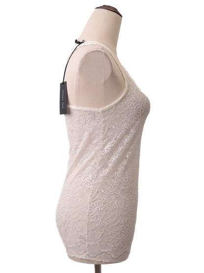 NEW Patrizia Pepe White Sleeveless Lace Top Size XXS