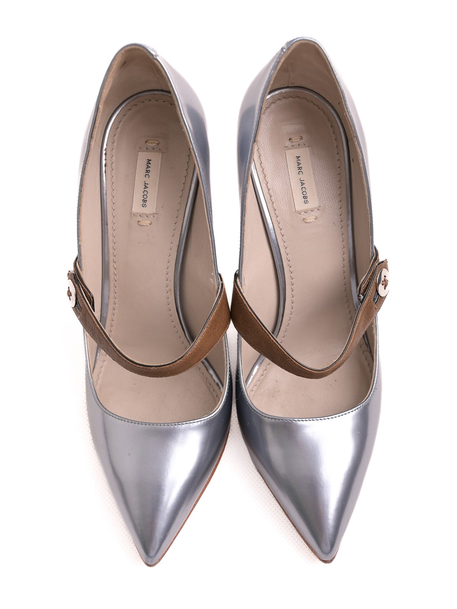 Good Marc Jacobs Gray Lacquer High-Heeled Shoes Size 37