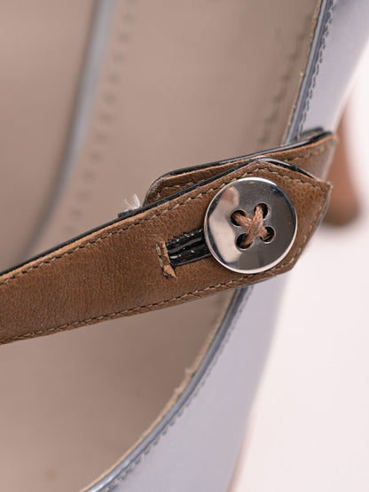 Good Marc Jacobs Gray Lacquer High-Heeled Shoes Size 37