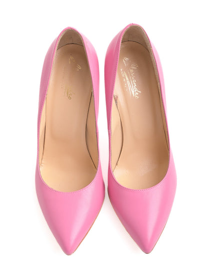 Good Alessandro Pink Leather High-Heeled Shoes Stiletto Size N/A