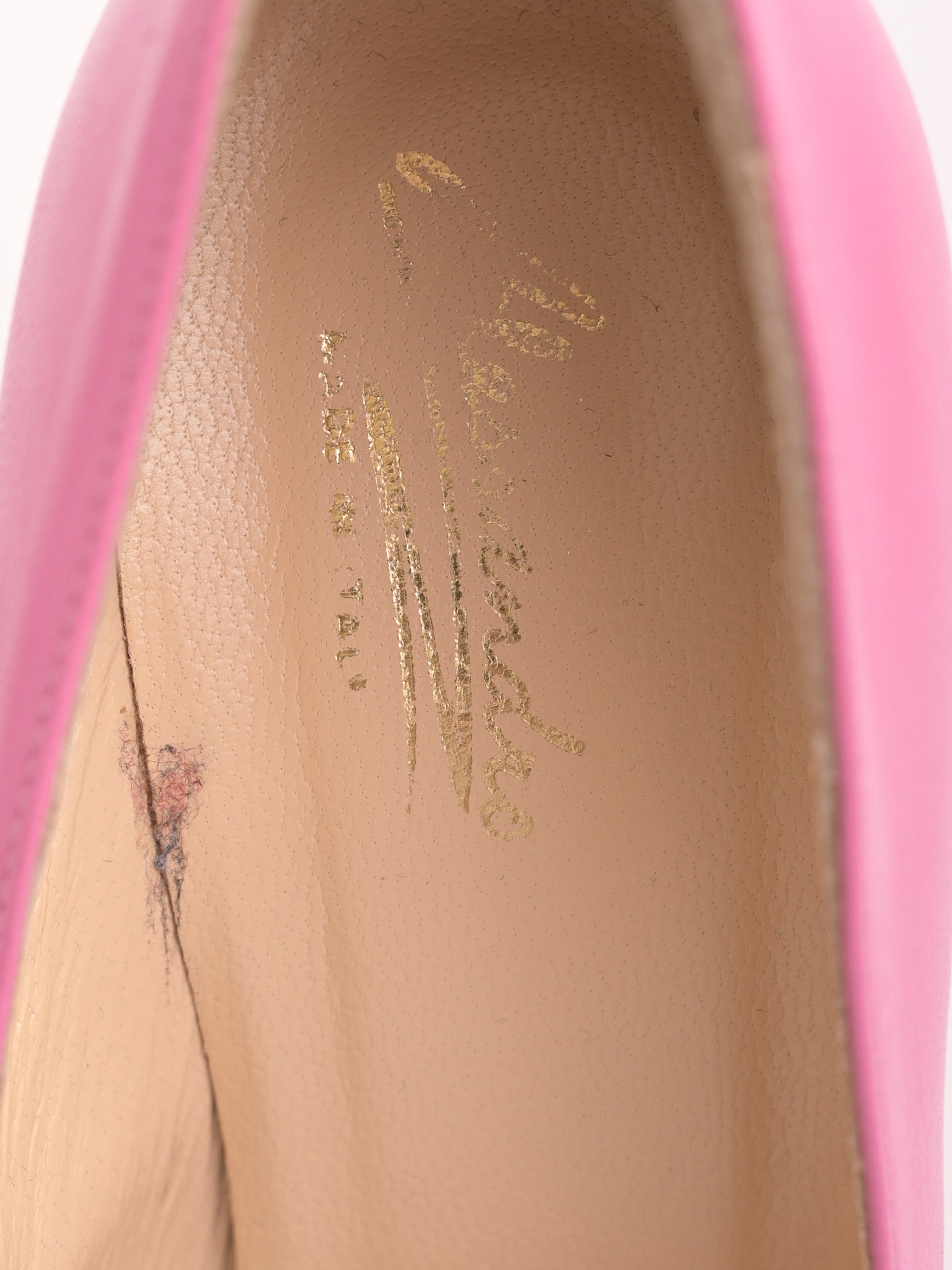 Good Alessandro Pink Leather High-Heeled Shoes Stiletto Size N/A
