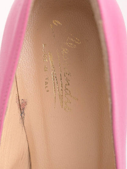 Good Alessandro Pink Leather High-Heeled Shoes Stiletto Size N/A