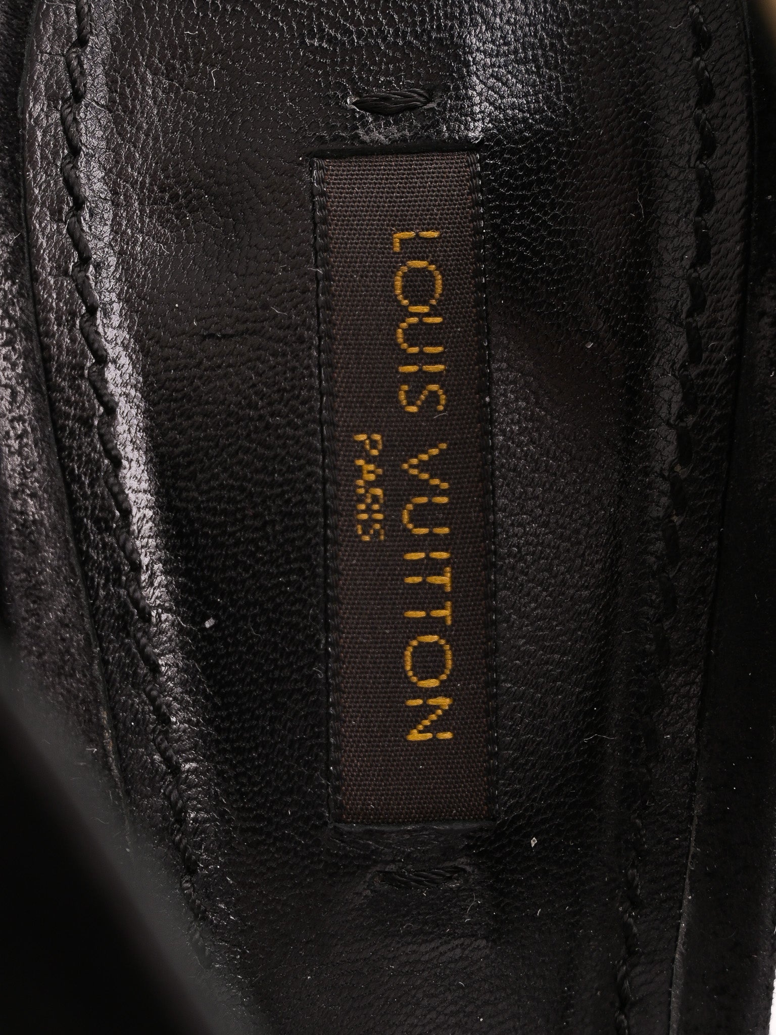 Good Condition Louis Vuitton Black Suede High-Heeled Sandals Size 38.5