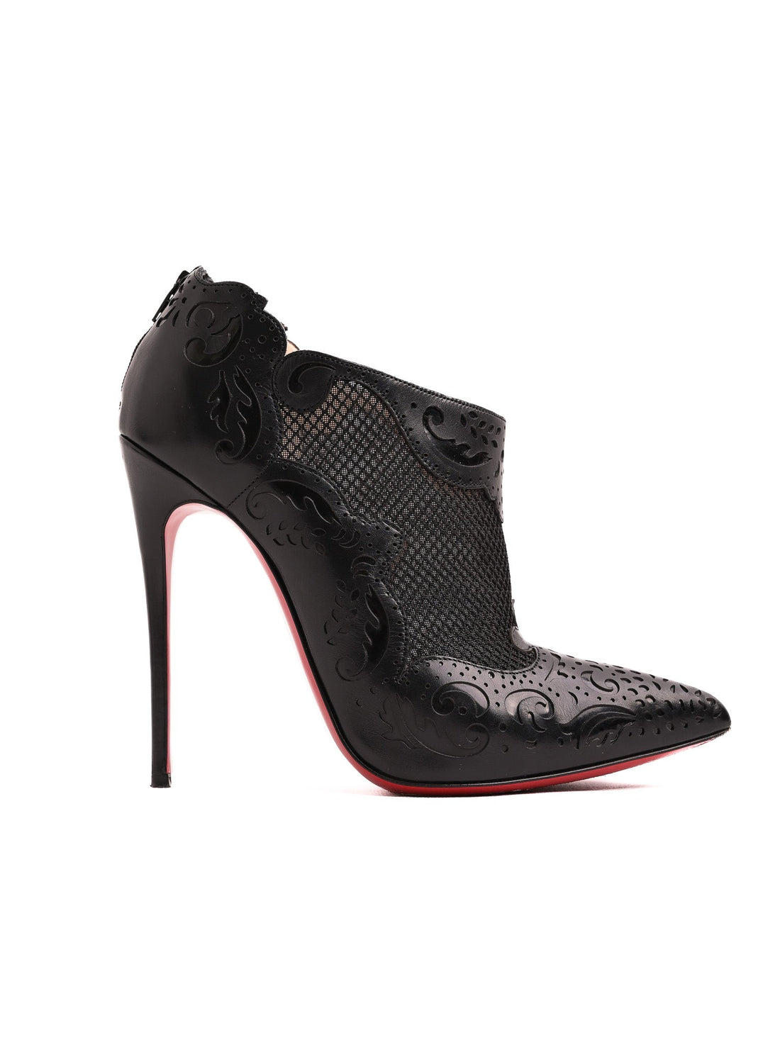 Christian Louboutin Black Leather High Heeled Shoes Size 38.5