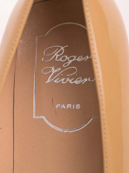 NEW Roger Vivier White Leather High Heel Shoes Size 37