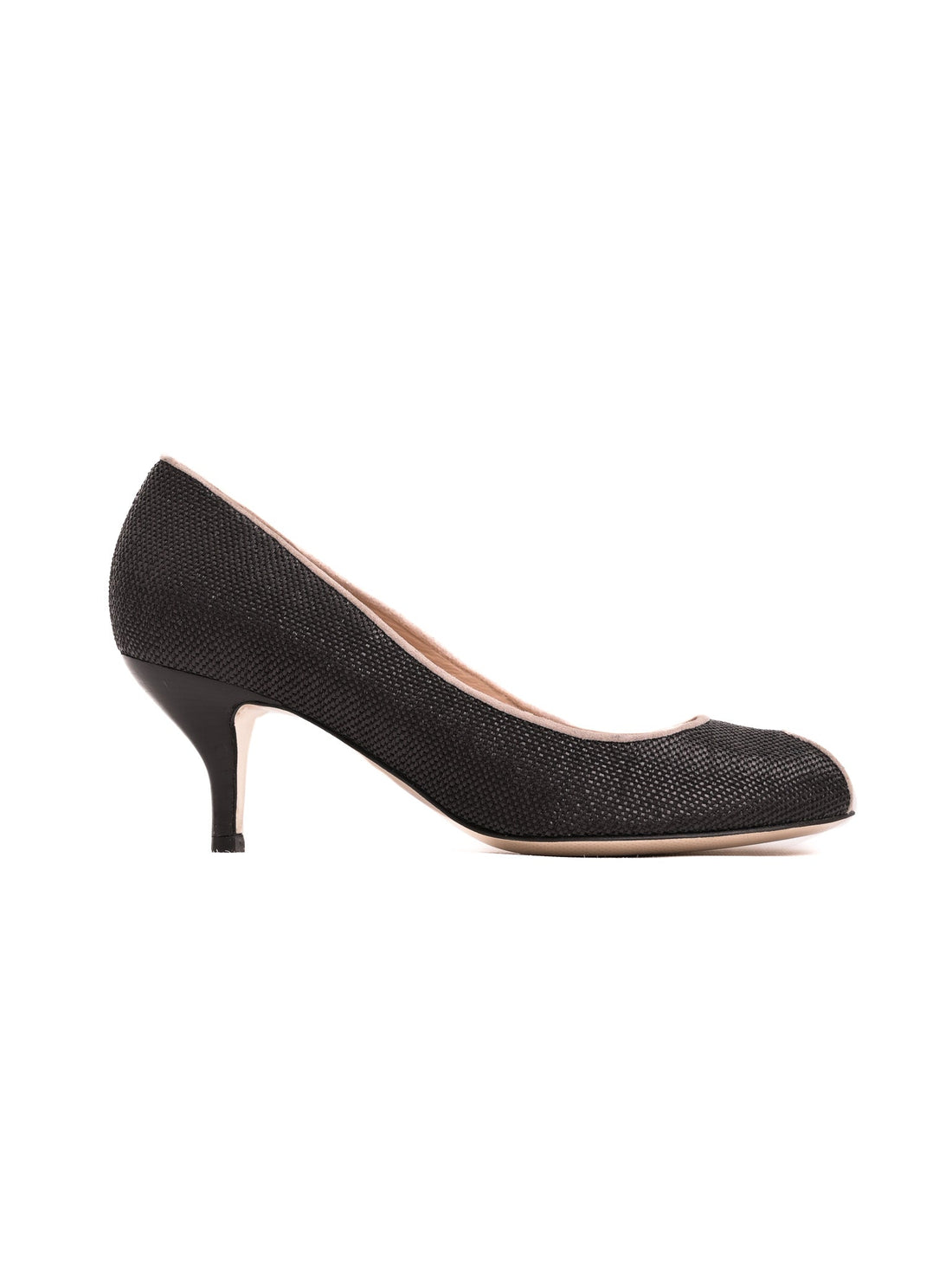 Excellent Fabi Black Leather Peep-Toe High Heels Size 37
