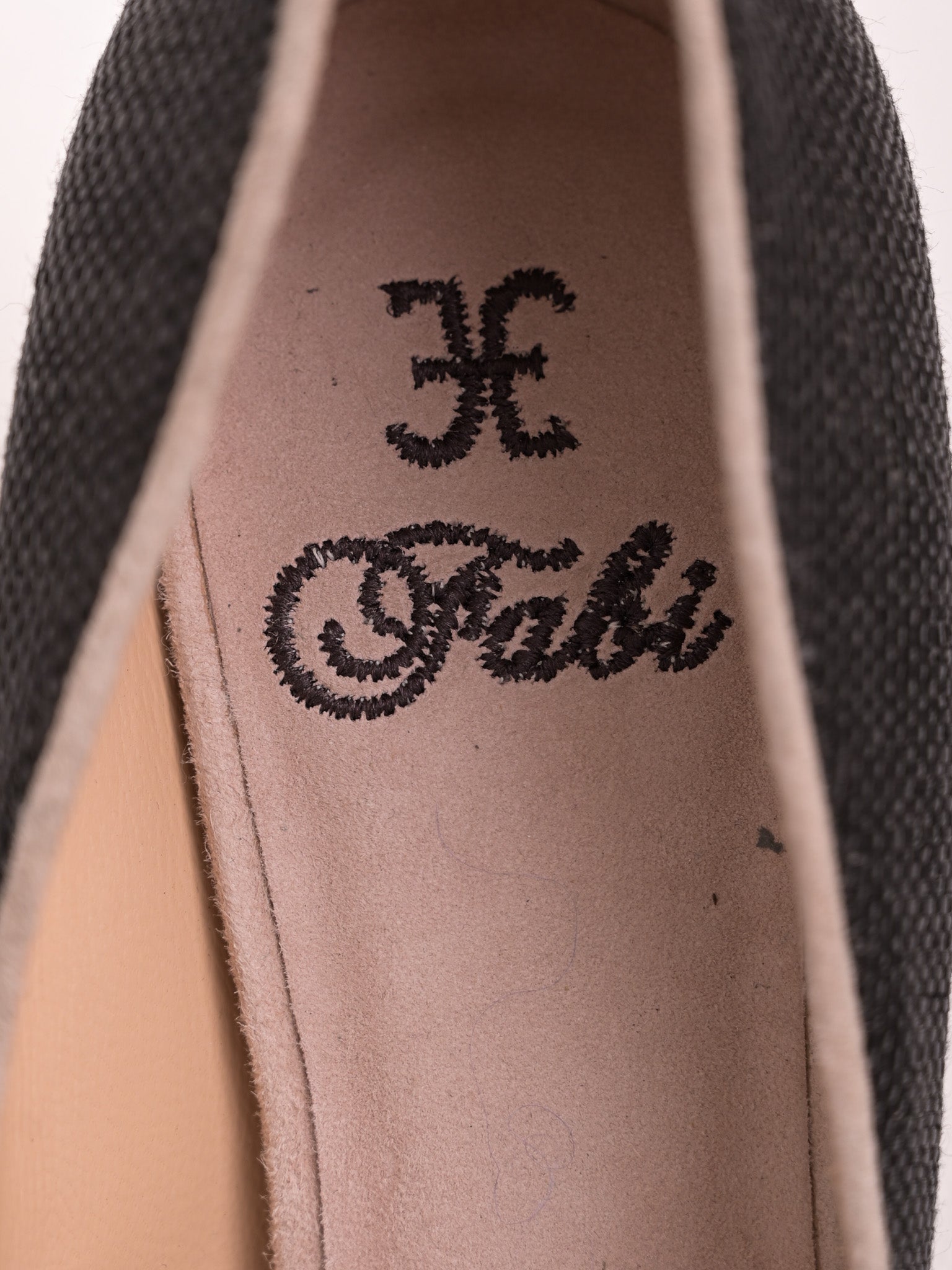 Excellent Fabi Black Leather Peep-Toe High Heels Size 37