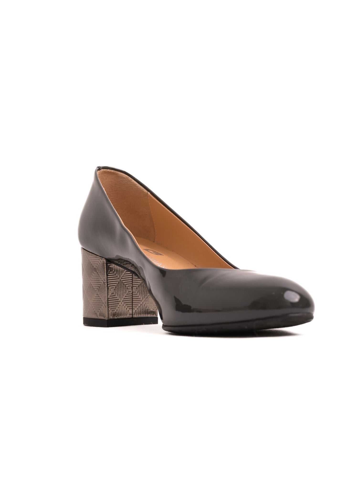 NEW Giorgio Fabiani Gray Leather Heeled Shoes Size 37